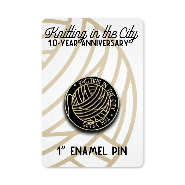 1" Enamel 10-year anniversary pin
