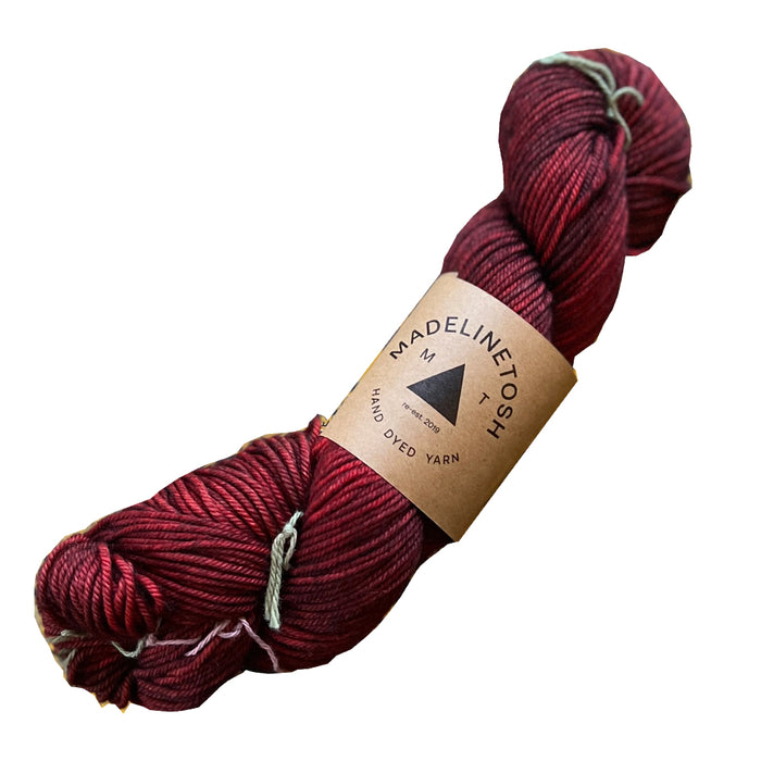 Madelinetosh custom dyed Tosh Vintage yarn "Sandra's Revenge"
